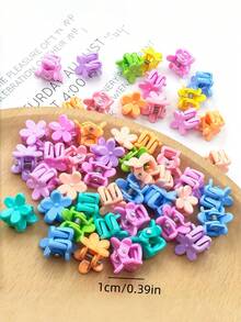 100/50/30pcs Macaron Color Small Flower Hair Clips, Durable Compact Non-Damaging Hair Accessories, Sweet Cute Hair Clips For Girls And Kids, Suitable For Daily Wear, School, Vacation And Party - Multicolor - View 7