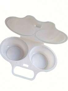 1/2pcs Microwave Soft-Boiled Egg Mold, Dual-Cup Poached Egg Pot Set, Stackable PS Plastic Egg Pot, Suitable For Omelets, Breakfast Kitchen Essential, Microwave Egg Cooker, Omelet Maker, Kitchen Gadget, Space-Saving Design - Multicolor - View 12