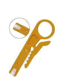 12pcs Wire Stripper, Wire Stripping Knife, Network Cable Crimping Tool, Multi-Functional Small Yellow Knife - A - View 6