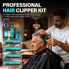 LQT (3pcs/2pcs/1pc Ferramentas de Corte de Cabelo) Conjunto Profissional de Máquina de Cortar Cabelo Masculina - Máquina de Cortar Cabelo Recarregável, Aparador de Barba, Máquina de Cortar Cabelo Multifuncional Sem Fio, Carregamento USB, Diferentes Opções para Barbeiros e Uso Doméstico, Adequado para Cuidados Pessoais ou Viagens, Escolha de Presente para o Dia do Pai. Presente Masculino Ideal - Ver 9