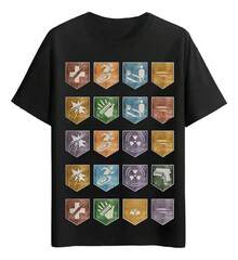 Playeras Símbolos De Juego Táctico En Escudo - Blanco - Ver 2