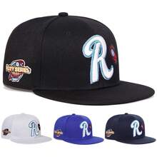 1 قطعة قبعة بيسبول رجالية بتصميم R Snapback مطرزة بحرف مخصص، قبعة موضة الشارع كاجوال للربيع والخريف والسفر والشاطئ والعطلات - متعدد الألوان - مشاهدة 8