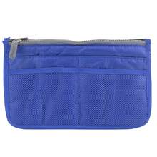 Bolsa de Almacenamiento Multifuncional Plegable con Doble Cremallera, Gran Capacidad para Organizar Maquillaje y Artículos de Aseo, Bolsa de Clasificación Grande - Oro rosa - Ver 1