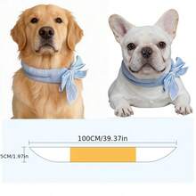 OBOVAY 2pcs/Set Universal Summer Pet Cooling Scarf, Suitable For Dogs And Cats, Physical Heatstroke Prevention Cooling Scarf, Outdoor Ice-Feel Neck Wrap, Multiple Asymmetrical Patterns, Dog And Cat Neck Collar, Pet Outdoor Travel Essential, Outdoor Ice-Feel Neck Collar - Multicolor - View 4