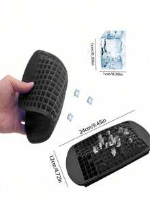 1pc 160-Cavity Silicone Ice Cube Tray, Ice Mold, Ice Maker, DIY Mini Ice Cube Mold, Kitchen Accessory, Easy Release Multi-Cavity Silicone Ice Tray, Suitable For Cocktails And Whiskey Ice Cubes, Frozen Mixes, Making Ice Cubes And Pudding, Beverage Ice Cubes And Ice Balls, Suitable For Home, Bar, Club And Outdoor Use, Silicone Mold - Multicolor - View 7