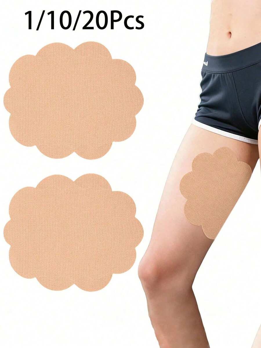 1/10/20pcs Inner Thigh Anti-Chafing Patches, Breathable Elastic Thigh Lifting Skin-Friendly Ultra-Thin Anti-Chafing Stickers, Disposable Self-Adhesive Thigh Patches To Prevent Friction, Invisible Sweat-Proof Barrier To Prevent Chafing, Leg Protection, Gentle Pressure Relief, Commonly Used Thigh Patches - Multicolor - View 1