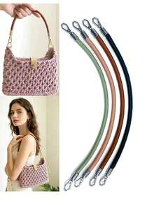 1pc Women's Faux Leather Bag Straps DIY Handbag Straps, Fashionable Shoulder Bag Replacement Strap DIY Decorative Bag Strap- 30cm Bag Shoulder Strap Replacement - Multicolor - View 1