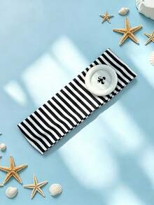1pc New Dopamine Colored Striped Hairband - And Fashionable Headscarf Accessory For Women - Multicolor - View 14