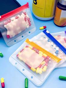 Set Kotak Obat Tahan Air A8, Kotak Obat Kapasitas Besar untuk 7 Hari, Digunakan Dua Kali Sehari, Dilengkapi 7 Kantong Penyimpanan Berwarna, Kotak Obat Perjalanan yang Dapat Digunakan Kembali - MultiWarna - View 7