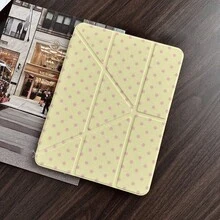 1件淺粉色圓點平板翻蓋保護殼，附筆槽，適用於iPad第10代10.9吋2022/Air 13(M3 2025)/Air 11(M3 2025)/Air 11(M3 2025)/11(A16 2025)/Galaxy Tab S10+/S9/A9, 5/5PR/6/6PRO/7/7PRO, Pad, Matepad, Honor Pad - 彩色 - 查看 6
