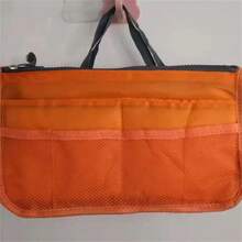 Bolsa de Almacenamiento Multifuncional Plegable con Doble Cremallera, Gran Capacidad para Organizar Maquillaje y Artículos de Aseo, Bolsa de Clasificación Grande - Brillante - Ver 1