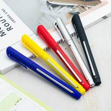 Fun Pull-Paper Sliding Pen - Creative Unique Office And Exam Writing Tool, Retractable Memo Pen, Suitable For Hidden Notebooks, 0.7mm Fine Tip, With Detachable Paper, Can Be Used To Copy Study Notes, Back To School - A - View 8