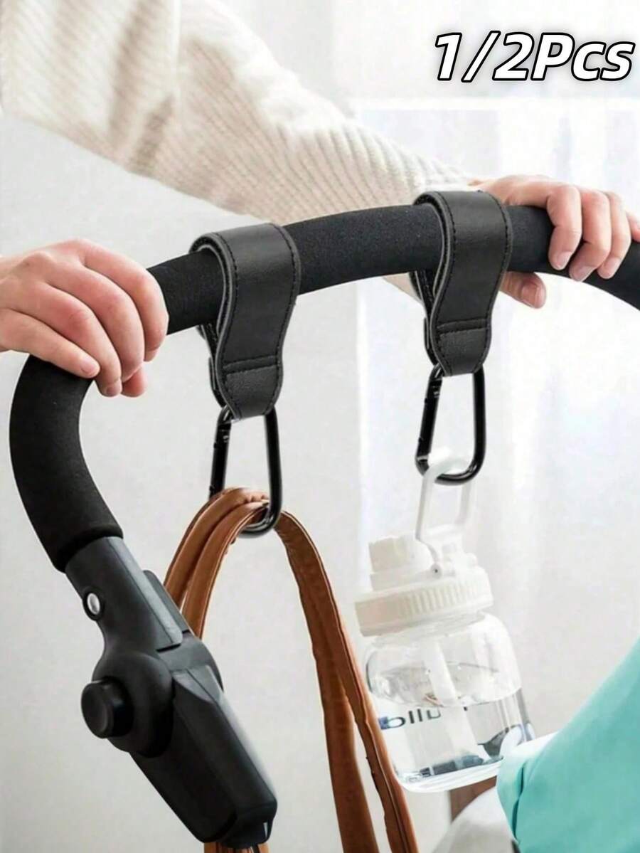 2pcs Multi-Function Stroller Hooks, No Drilling Required 360° Rotating, Can Hang Bags And Backpacks, Universal Stroller Hooks, Suitable For Cars, Shopping And Travel Convenience, Perfect Gift For Parents - Multicolor - View 1
