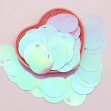 20g 58pcs Flat Round Loose Sequins 30mm Large Hole Sequin 3cm Bulk Embroidery Craft Sequin Colorful PVC Iridescent Applique For Garment Jewelry Making DIY Sewing Accessories, Aesthetic - 20 Grams - View 17