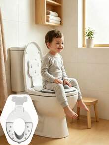 Cute Cat Design Toddler Toilet Training Seat, Non-Slip Potty Training Ring With Wall-Mounted Storage Hook, Portable Baby Bathroom Toilet Seat - Toilet Seat - View 1