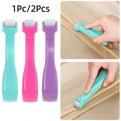 1pc/2pcs Quilting Rotary Crimper Seam Roller Tool, Fabric Crimping Presser Foot, Embroidery Applique Cloth Art Paper Pressing Tool