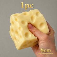 1/2pcs  Jumbo Cheese Cube Stress Ball Big Cheese Shapeable Squeeze Ball Non-Bounce Fidget Toy ASMR Sensory Anti-Stress Christmas Gift - Party Toys - View 10