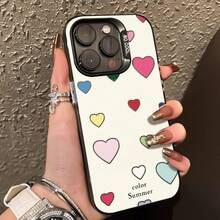 Fundas para celular de moda 2026Patrón en forma de corazón Carcasa celular diseño elegante resistente a impactos y rasgos, adaptada para múltiples modelos como X,XR,XS Max y series 11/12/13/14/15/16/17 con todas sus variantes, celulares Galaxy gama A y S de diferentes generaciones, dispositivos Moto E y serie G, además de Poco y Redmi Note toda la línea, material cómodo ligero, protección completa para teléfono móvil ideal para uso personal y diario cotidiano - Verde - Ver 8