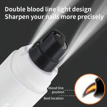 6-Speed Electric Pet Nail Grinder With 3 Grinding Wheels And 2 LED Lights, Painless Nail Clipper For Cats And Dogs, Dog Claw Care Grooming Tool - A - View 3