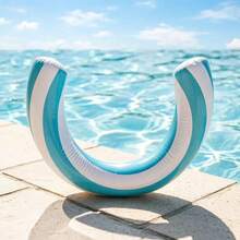Adult Inflatable Floating Bar Swimming Aid Beach Floating Toy, Ins Style Striped Inflatable Floating Stick, Beach Vacation Slouchy Floating Device, Pool Photography And Water Play Dual Use - U-shaped Swimming Stick - View 7