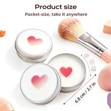 Makeup Brush Cleaner Soap With Silicone Cleaning Pad,2-In-1 Solid Makeup Brush Cleaner Balm,Deeply Cleans Waterproof Makeup For Synthetic And Natural Brushes And Sponges (Heart 100g)Make Up Sponge/Eyebrow Gel Pencil/Facial Sponge/Makeup Pencil - Heart-shaped - View 8