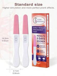 1 pièce Test de grossesse factice - Résultat 100% positif - Faites une blague à vos proches - Cadeau de farce - Cadeau parfait - Cadeau d'anniversaire - Cadeau surprise - Cadeau de saison - Cadeau de Noël - Cadeau de Pâques - Jouet de Pâques - Cadeau - Jouet - Multicolore - Voir 7
