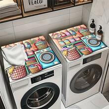 1 buah, Dekorasi Rumah, Alas Penutup Debu Mesin Cuci Bermotif Tema Laundry, Alas Karet Lembut, Aksesoris Ruang Cuci, Alas Pelindung Atas Mesin Cuci, Menyerap dan Cepat Kering, Alas Penutup Debu Kulkas, Alas Penyerap Meja Mesin Kopi, Alas Drainase Tanah Diatom, Penutup Debu Mesin Cuci dan Pengering Peralatan Dapur dan Ruang Cuci Modern, Dekorasi Rumah, Dekorasi Ruang Makan Dapur - MultiWarna - View 6