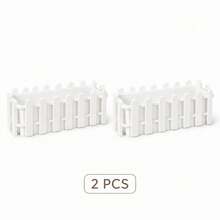 White Plastic Fence Planter Box Rectangular Flower Pot For Indoor Outdoor Garden Patio Balcony Windowsill Tabletop Succulent Herb Vegetable Plant Container - Fence Flower Pots - View 17