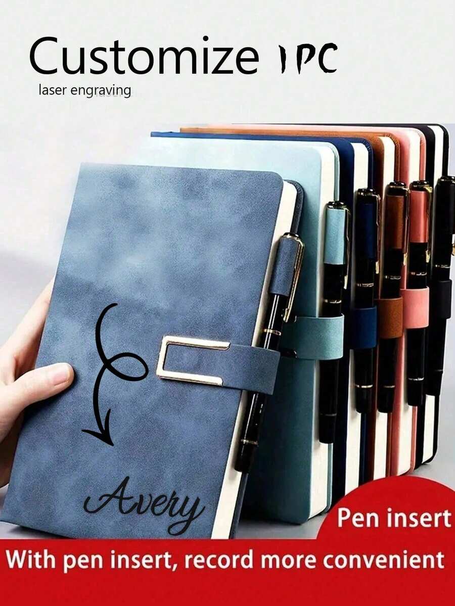 1件客製化復古A5皮革裝訂筆記本，1件經典PU皮革筆記本附個性化軟封面與書籤－適合學習用品、商務會議與大學生活，背包必備，2025返校計畫書學用品
