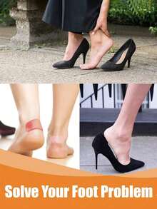 4/8 Pairs Heel Pads, Inserts And Spacers, Suitable For Loose Shoes, Includes Heel Pads, Metatarsal Pads And Adjustable Toe Fillers, Unisex, Prevents Oversized Shoes, Heel Pain And Blisters - Multicolor - View 5