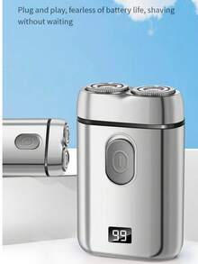 Afeitadora eléctrica Modelo en plata electrochapada líquida máquina de afeitar recargable y lavable para hombre, cuchilla afilada sin tirones - Plateado - Ver 6