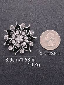 3pcs Vintage Floral Hollow Oil Drop Craft Rhinestone Metal Large Buttons, Suitable For Coats, Sweaters, Suits, Uniforms, Dresses, DIY Hair Accessories, Bags, Gift Boxes, Jewelry Accessories - Multicolor - View 3