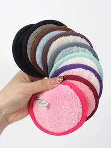 1 pieza Esponja holgada ultra suave de doble efecto, lavable a máquina, herramienta de limpieza reutilizable, adecuada para lavar la cara, limpiar, quitar el maquillaje, todo tipo de pieles - Multicolor - Ver 5