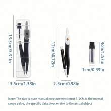 2PCS Creative Metal Minimalist Compass Set With Lead Core - Random Color - Office Drawing Tools, Math Teaching Stationery, Industrial Drafting Supplies - Back To School Student Stationery - A - View 3
