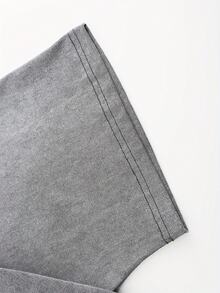Camiseta de con efecto vintage lavado, camiseta oversize de estilo urbano de anime, camiseta con gráfico de Sharingan, top unisex de algodón grueso, regalo para f - Gris - Ver 4