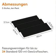 Verstellbares Gewürzregal aus Kunststoff, Organizer für Schubladen, Küche, Arbeitsplatte und Schrank, Version 6 / 8 - Transparent 6- - Übersicht 6