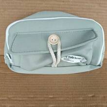 Cute Quick-Buckle Design Pencil Case, Multi-Layer Large Capacity Pencil Pouch, Durable Canvas Stationery Bag, Essential Back To School Supplies For Students - Button Pencil Case - View 11