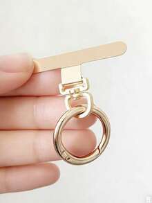 12/3 piezas Clip de metal giratorio ultra delgado, conector de acero inoxidable, anillo soporte para teléfono, puede conectar cordón y colgante para teléfono, apto para varios smartphones, duradero - Multicolor - Ver 8