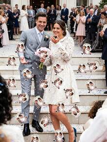 1/3/6/12PCS Customized Portrait Photo Stickers,Personalized Portrait Stickers,Customized Text Stickers,Her Exclusive Stickers,Suitable For Birthday,Wedding,Housewarming,Family Use,Personal Items,Fashionable And Unique,Ideal For Gifting To Friends - Multicolor - View 6