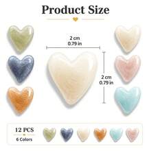 3pcs/6pcs/12pcs, Heart-Shaped Fridge Magnets, Personalized Fridge Magnets - Creative Decorative Magnetic Stickers, Suitable For Home Decor And Gifts, Kitchen Decor, Room And Office Decor, Birthday Gifts - Multicolor - View 5