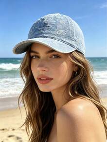 Gorra de béisbol vintage con patrón de anacardo desgastado, gorra de estilo callejero versátil con parte superior suave y visera, y sombrero de sol único - A - Ver 4