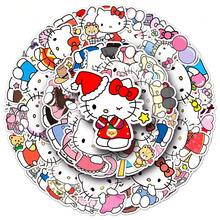 50 miếng nhãn dán graffiti chống nước hoạt hình dễ thương Sanrio Hello Kitty để trang trí mũ bảo hiểm, xe đạp, sổ dán, hộp bút - 50PCS-A - Xem 5