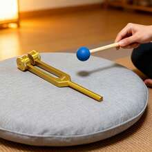Gold 3-teiliges Chakra-Stimmgabel-Set, 128Hz, 256Hz, 512Hz, für Körpergewichtung Stimmgabel Chakra-Training und Yoga-Training, Reiki und Meditations-Essentials, Energie-Arbeit-Tuner - Gold - Übersicht 7