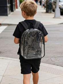 Transparent Mini Backpack, Suitable For Students, Commuting And Outdoor Activities, Adjustable, Unisex - Multicolor - View 4