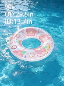 Pink Floral Print Swim Ring, Cute Glitter Pool Float With Mermaid Tail, Suitable For Adults And Children Summer Use - Multicolor - View 20