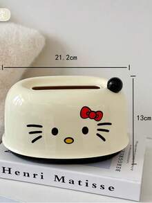 SANRIO Caja de pañuelos redonda y linda, soporte de pañuelos creativo de dibujos animados para escritorio de sala de estar, caja de almacenamiento de pañuelos con resorte para el hogar - Multicolor - Ver 5