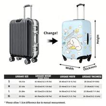 Miniso Vỏ bọc vali Cinnamoroll họa tiết mơ màng ấm áp, bảo vệ vali co giãn có thể giặt, phong cách Kawaii Tea Time chống trầy xước chống bụi cho du lịch - Màu sắc - Xem 4