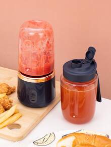Blue/Pink Portable Juice Blender, 800mAh Rechargeable, With 6-Blade Fruit Juicer, Suitable For Sports, Travel, Outdoor, Small Electric Mini Blender - Below 0.5L - View 10