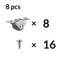 Mini Hidden Caster Wheels With Screws, Silent Furniture Rollers, Low Profile Rubber Wheels, Suitable For Storage Boxes, Cabinets, Toy Boxes And DIY Furniture - 0.5in - View 9