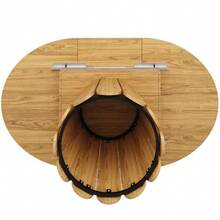 Extendable Dining Table, Kitchen Table, Balcony Table, Wooden Dining Table, Round Table That Extends To Oval, 118-158 Cm, Seats Up To 6, Wood Color - 自然色 - 查看 8